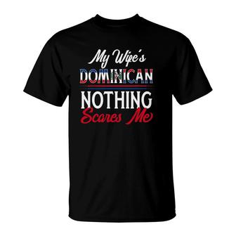 Mens Dominican Wife Dominican Republic Husband Anniversary T-Shirt | Mazezy