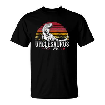 Mens Father's Day Gift For Men Unclesaurus Uncle Saurusrex T-Shirt | Mazezy