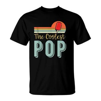 Mens Father's Day Grandfather Gift Retro Vintage The Coolest Pop T-Shirt | Mazezy