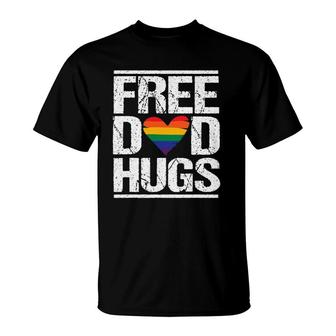 Mens Free Dad Hugs Lgbt Pride Stepfather Daddy Papa T-Shirt | Mazezy DE