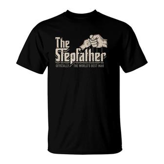 Mens Funny Stepdad Gifts Stepfather Officially World's Best Man T-Shirt | Mazezy CA