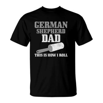 Mens German Shepherd Dad Dog Hair Funny German Shepherd T-Shirt | Mazezy