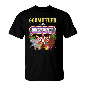 Mens Godmother Of The Birthday Ringmaster Kids Circus Party T-Shirt | Mazezy