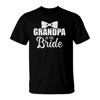 Mens Grandpa Of The Bride Wedding T-Shirt | Mazezy