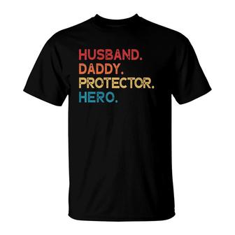 Mens Husband Daddy Protector Hero T-Shirt | Mazezy