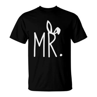 Mens Mr Easter Bunny Gift For Husband Boyfriend Dad Groom T-Shirt | Mazezy