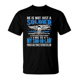 Mens My Son-In-Law Is A Soldier - Proud Air Force Father-In-Law T-Shirt | Mazezy