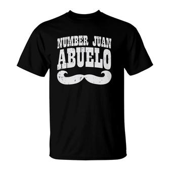 Mens Number One Juan Abuelo Spanish Fathers Day Mexican Grandpa T-Shirt | Mazezy