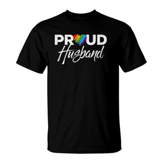 Mens Proud Husband Gay Pride Month Lgbtq Tank Top T-Shirt | Mazezy