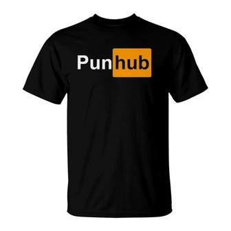 Mens Pun Hub Funny Dad Jokes T-Shirt | Mazezy