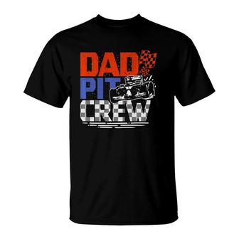 Mens Race Car Themed Birthday Party Gift Dad Pit Crew Costume T-Shirt | Mazezy
