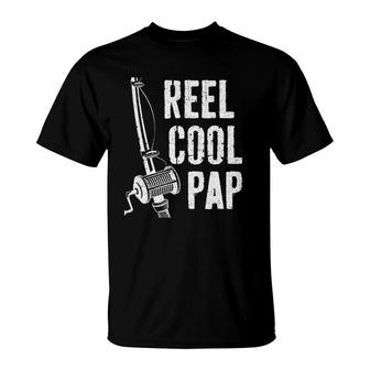 Mens Reel Cool Pap Fishing Daddy Father's Day Gif T-Shirt | Mazezy