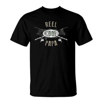 Mens Reel Cool Papa , Cute Fishing Father's Day Gift T-Shirt | Mazezy UK