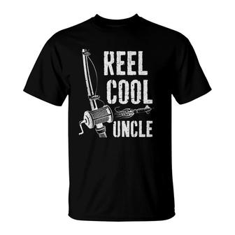 Mens Reel Cool Uncle Fishing Father's Day Gif T-Shirt | Mazezy CA