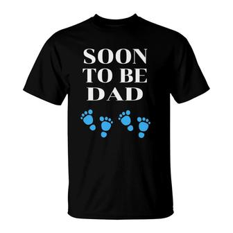 Mens Soon To Be Dad New Dad Gift Twin Boys Pregnancy Men's Father T-Shirt | Mazezy