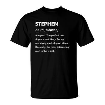 Mens Stephen Name Definition Gift T-Shirt | Mazezy DE