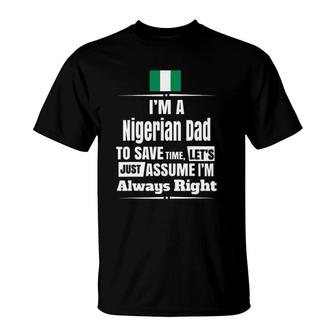 Mens Storecastle I'm A Nigerian Dad Funny Father's T-Shirt | Mazezy