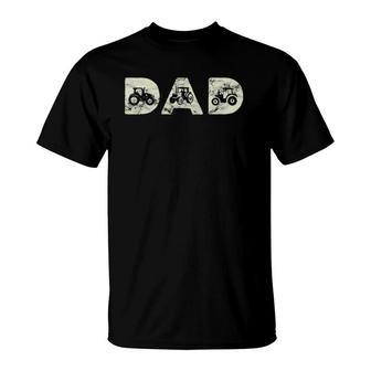 Mens Tractor Dad Farming Father Farm Lover Farmer Daddy T-Shirt | Mazezy