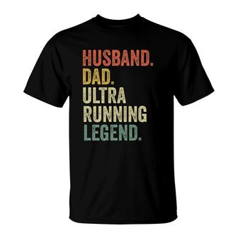 Mens Ultra Runner Gifts Men Husband Dad Vintage Trail Running T-Shirt | Mazezy
