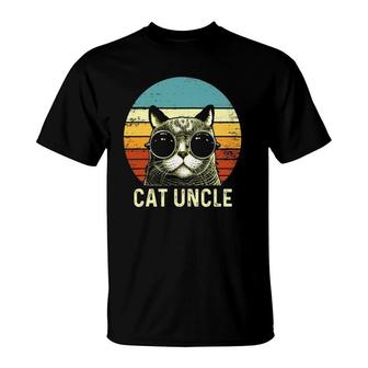 Mens Vintage Best Cat Uncle Ever Gift Funny Fathers Day T-Shirt | Mazezy