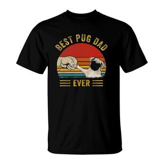 Mens Vintage Best Pug Dad Ever , Pug Lover Father's Day T-Shirt