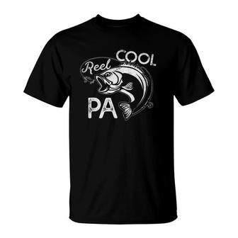 Mens Vintage Fishing Reel Cool Pa Funny Father's Day T-Shirt | Mazezy