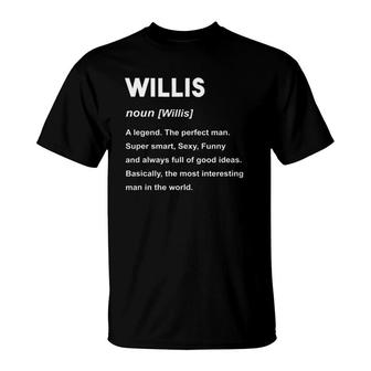 Mens Willis Name Willis T-Shirt | Mazezy