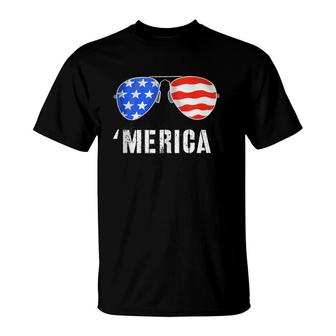 Merica Outfit- Mens Womens Kids 4Th Of July Merica T-Shirt | Mazezy