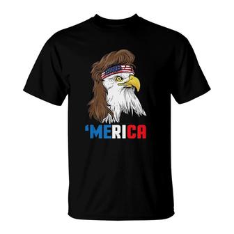 Merica Patriotic Mullet Eagle Men Women Kids T-Shirt | Mazezy