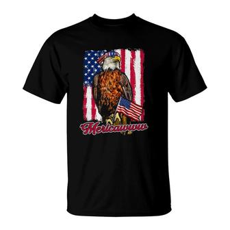 Mericawww Eagle Happy 4Th Of July American Independence Day T-Shirt | Mazezy AU