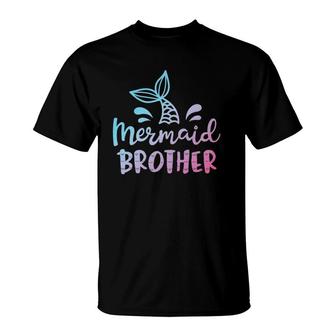 Mermaid Brother Funny Merman Family Matching Birthday Gifts T-Shirt | Mazezy UK