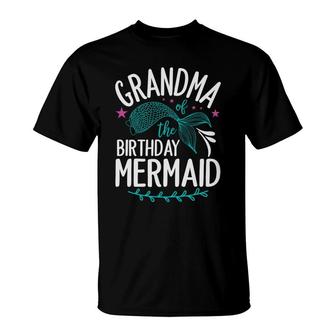 Mermaid Matching Family Grandma Of The Birthday Mermaid T-Shirt - Seseable