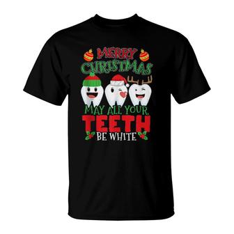 Merry Christmas Teeth Dentist Christmasth T-Shirt | Mazezy