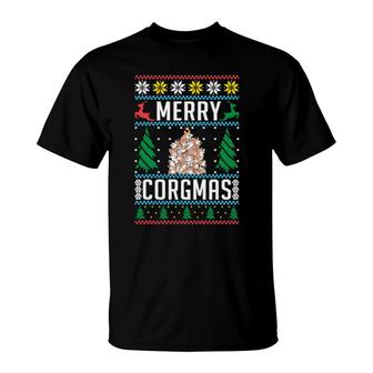 Merry Corgmas Corgi Dog Christmas T-Shirt | Mazezy