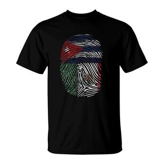 Mexican And Cuban Dna Flag Mix Heritage Gift Mexico And Cuba T-Shirt | Mazezy