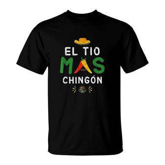 Mexican Flag El Tio Mas Chingon Funny Spanish Uncle Design T-Shirt | Mazezy UK