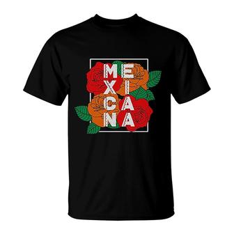 Mexicana Mexico Rose Graphic Cabrona Pero Cute Latina Af Cinco De Mayo T-Shirt | Mazezy