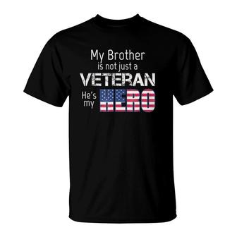 Military Family Veteranmy Brother Us Veteran My Hero T-Shirt | Mazezy