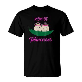 Mom Of Twins Princesses Aka Twincesses Cute For Mother T-Shirt | Mazezy