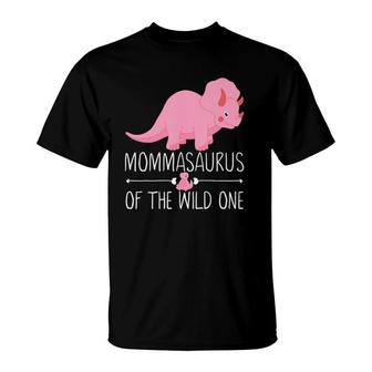 Mommasaurus Mama Saurus Mother Dino Babysaurus Dinosaur T-Shirt | Mazezy