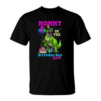 Mommy Birthday Boy Dinosaurrex Dino Party T-Shirt | Mazezy