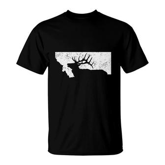 Montana Elk Hunting Deer T-Shirt | Mazezy