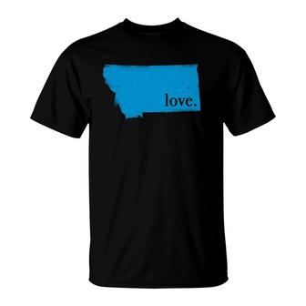 Montana Love Vintage Map Gift T-Shirt | Mazezy