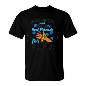 Mother And Son Best Friends For Life Autism Awareness Version T-Shirt | Mazezy DE