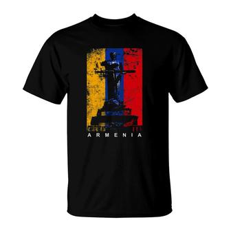 Mother Armenia Yerevan - Armenia Vintage Distressed Flag T-Shirt | Mazezy
