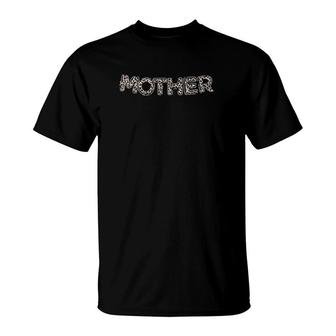Mother Proud Mom Leopard Cheetah Print Text For Mother's Day Gift T-Shirt | Mazezy