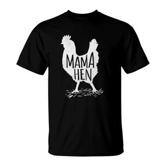 Mother's Day Mama Hen Chicken Gift Mom Farm T-Shirt | Mazezy