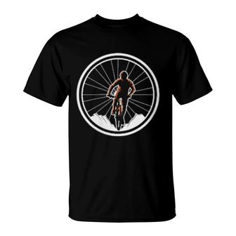 Mountain Bike Cycling Heartbeat Bicycle Love Biking T-Shirt | Mazezy