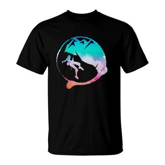 Mountaineering Mountain Bouldering Climbing Lover Gift T-Shirt | Mazezy