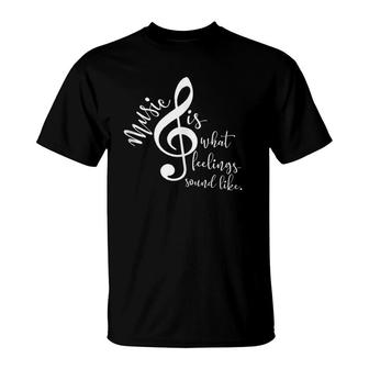 Music Gifts Men Women Kids Musical Note Quotes With Sayings T-Shirt | Mazezy